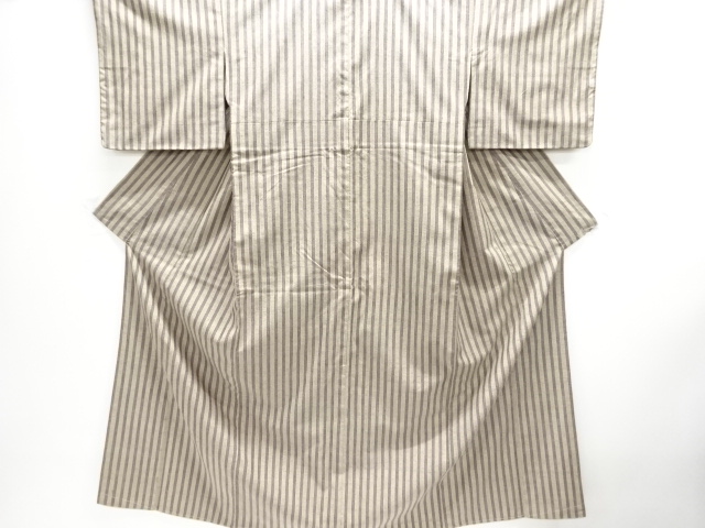 JAPANESE KIMONO / SILK / YUKI TSUMUGI / WOVEN STRIPE